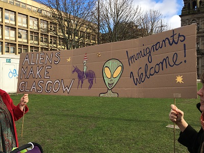 Aliens Make Glasgow Banner