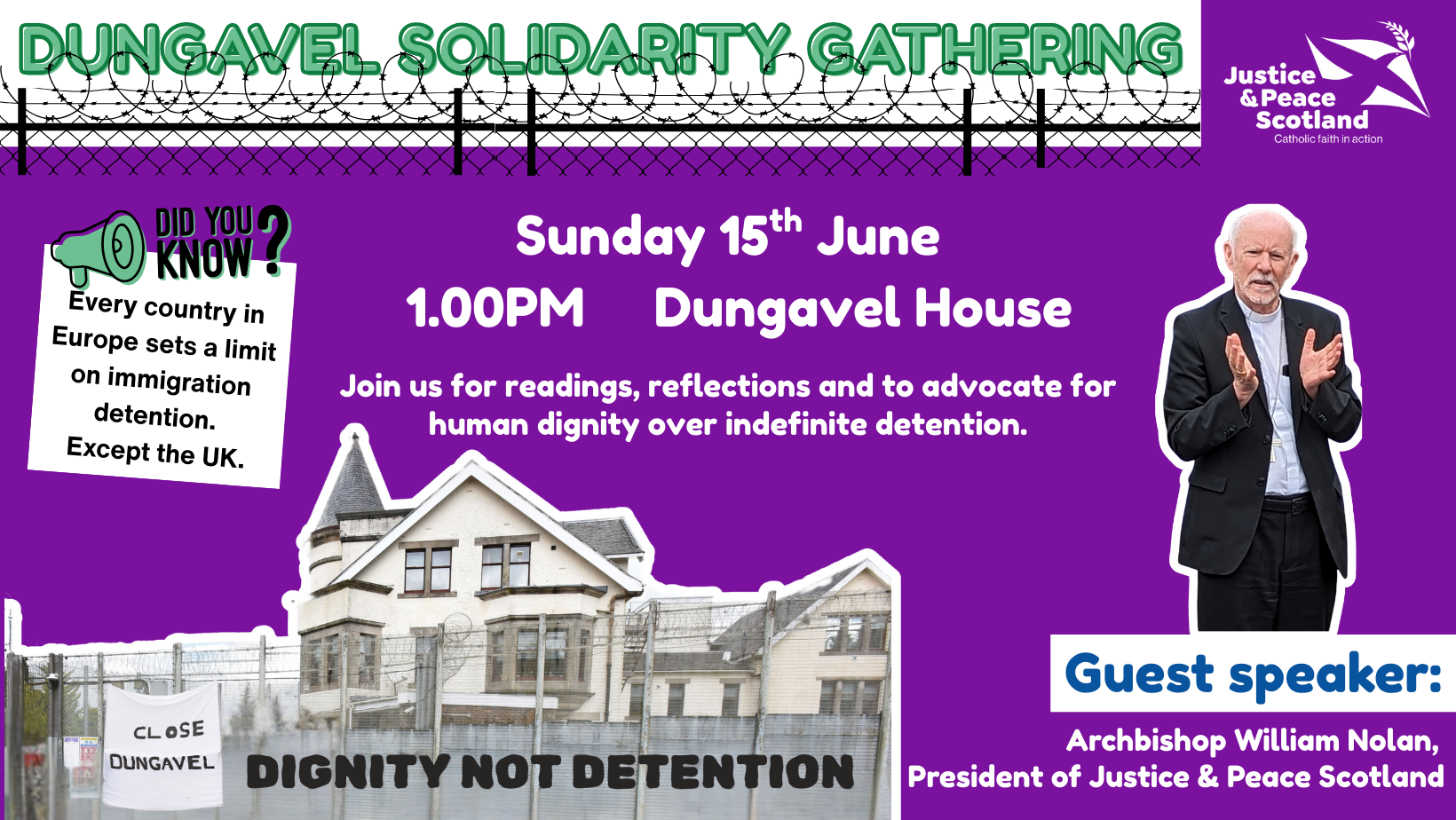 Dignity Not Detention Dungavel protest image