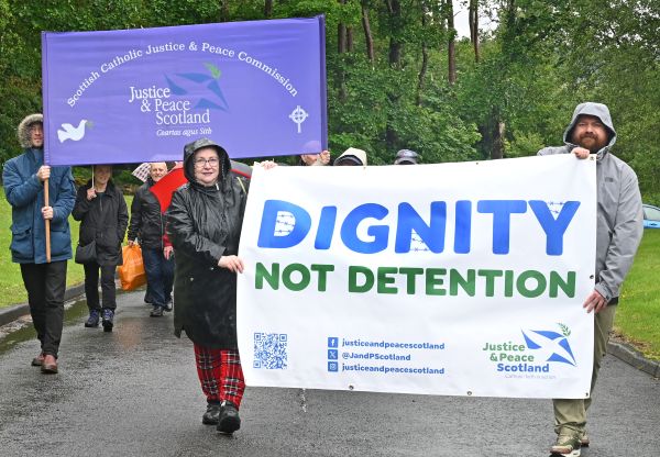 Dungavel Dignity Not Detention Banner
