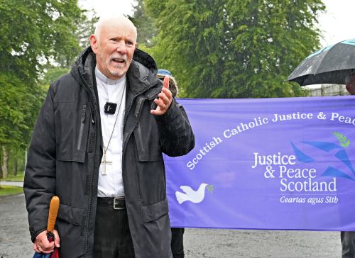 Archbishop Nolan speaks at Dungavel