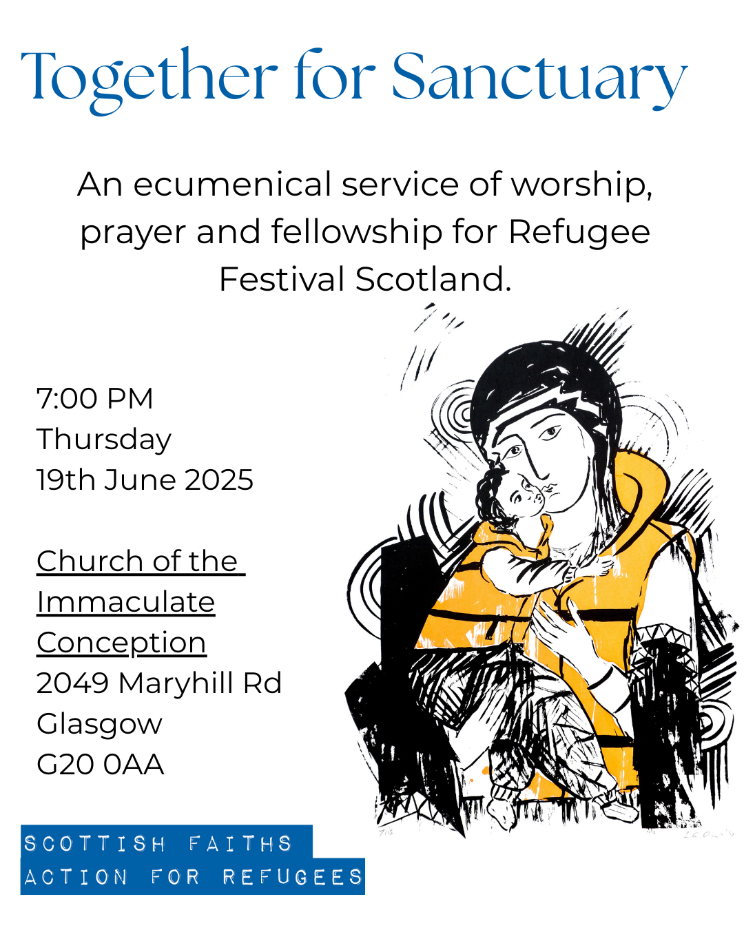 Event poster: Together for Sanctuary